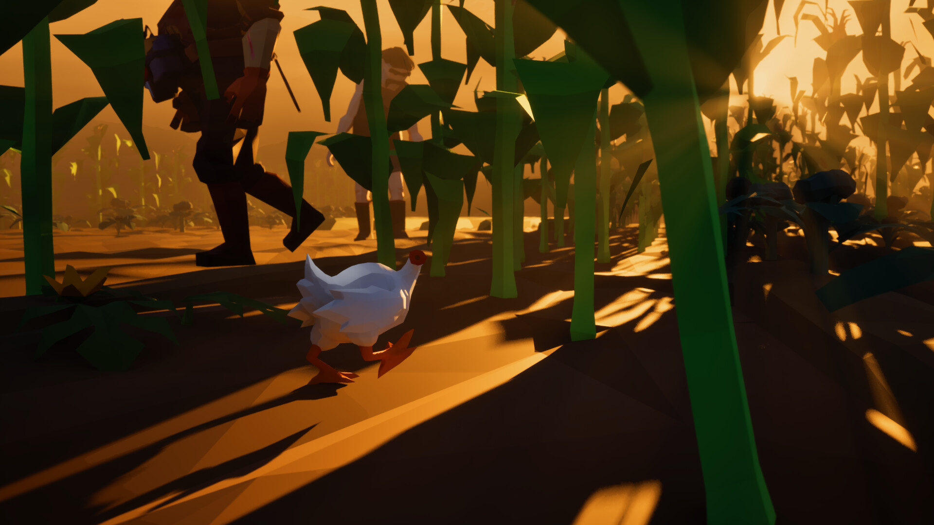 Mark sneaking through grass